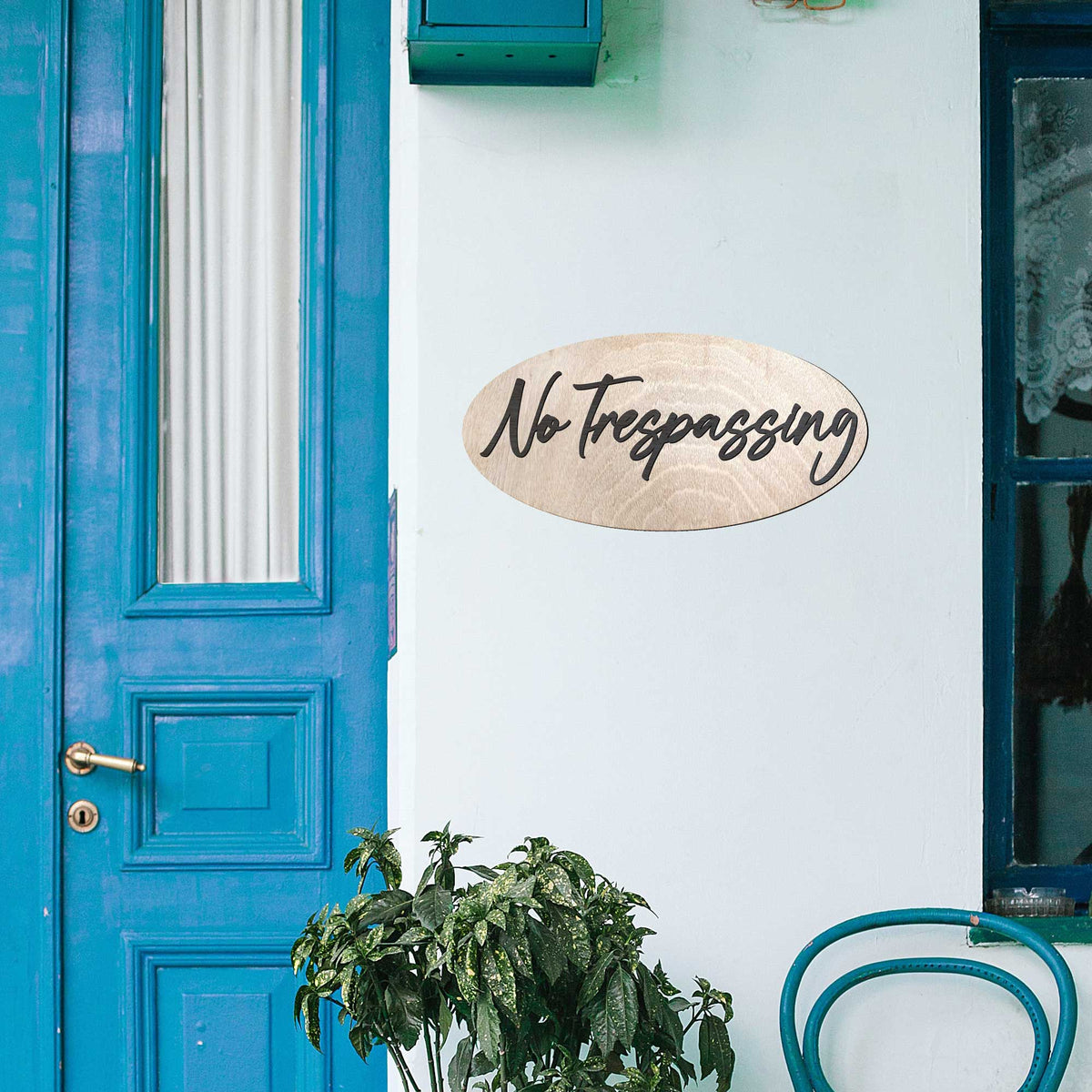 No Trespassing Sign, Business Sign, made in the USA sign, Birch wood sign, Lightweight sign - 320323