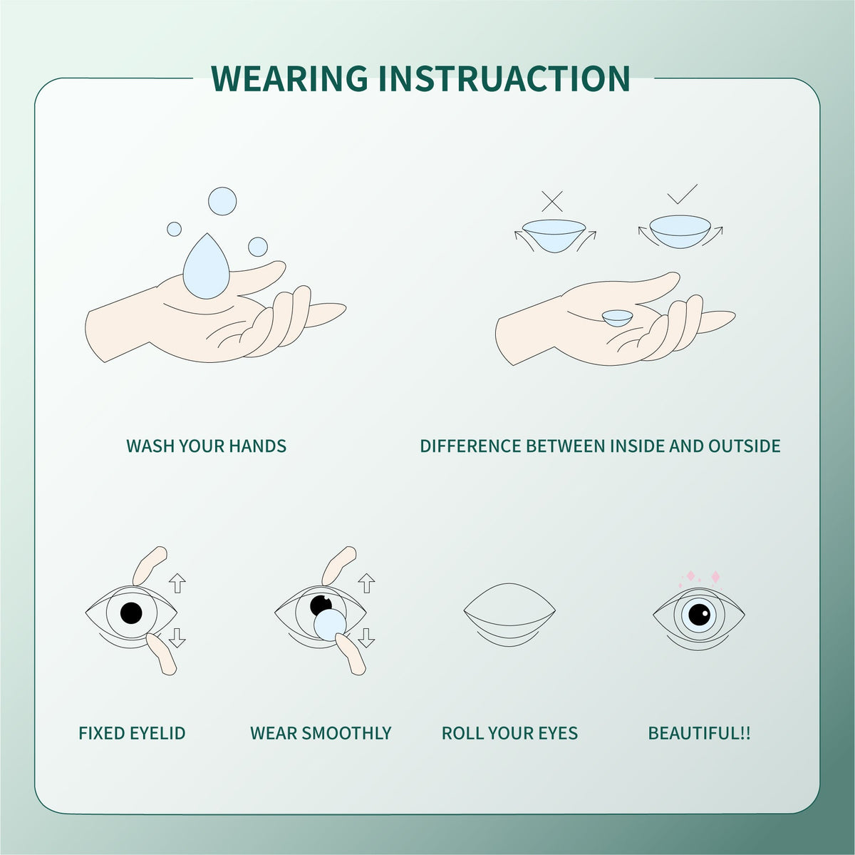 1Pair FDA Certificate Eyes Beautiful Pupil Colorful Girl Cosplay Contact Lenses  Purely blue