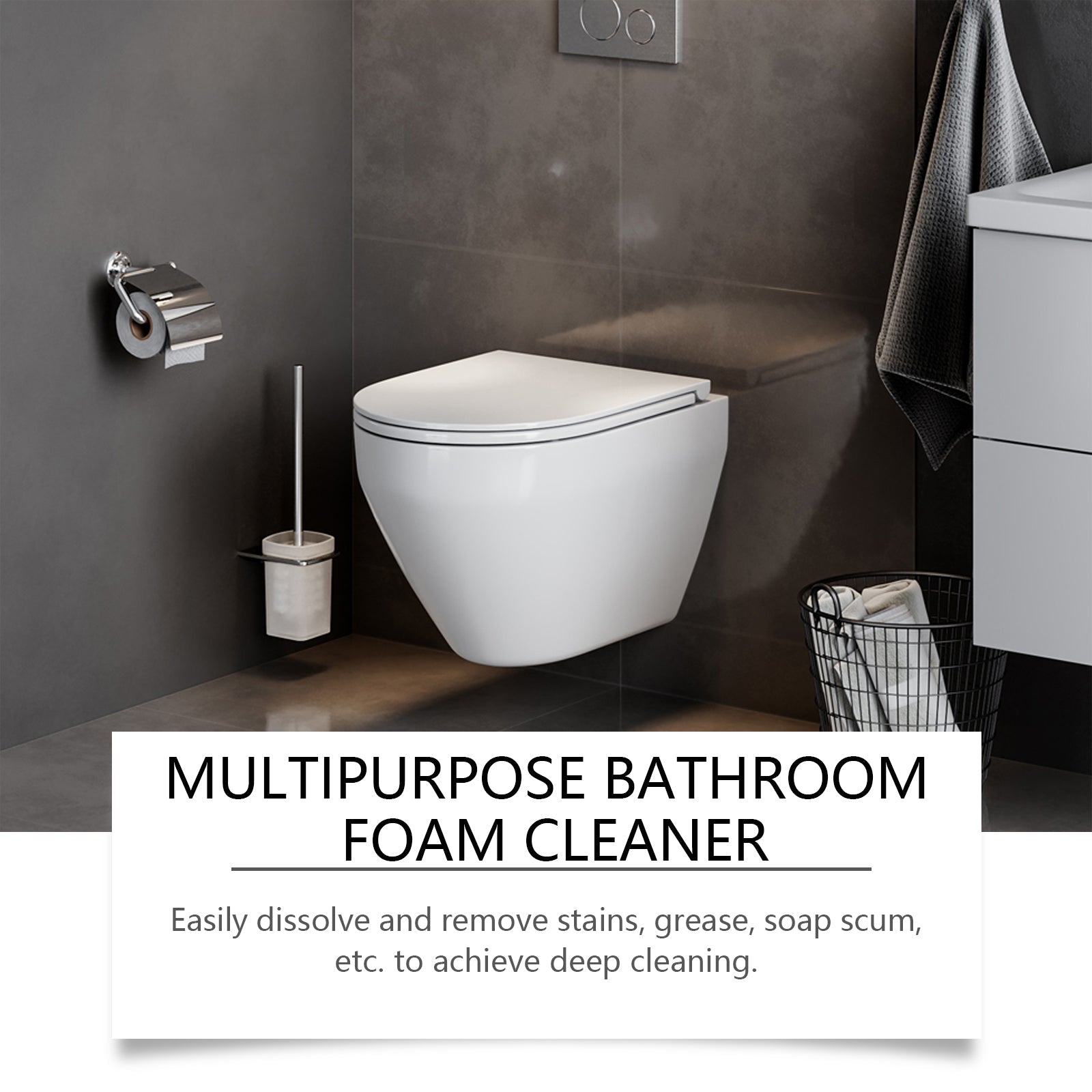 Bathroom Foam Cleaner, Clean Bath Glass Door Stains And Scale Cleaning Cleaner