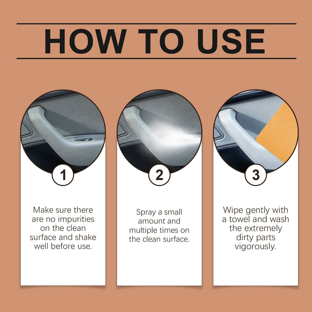 Car Interior Cleaning Agent, Leather Fabric Plastic Effective Cleaning And Stain Removal Cleaner