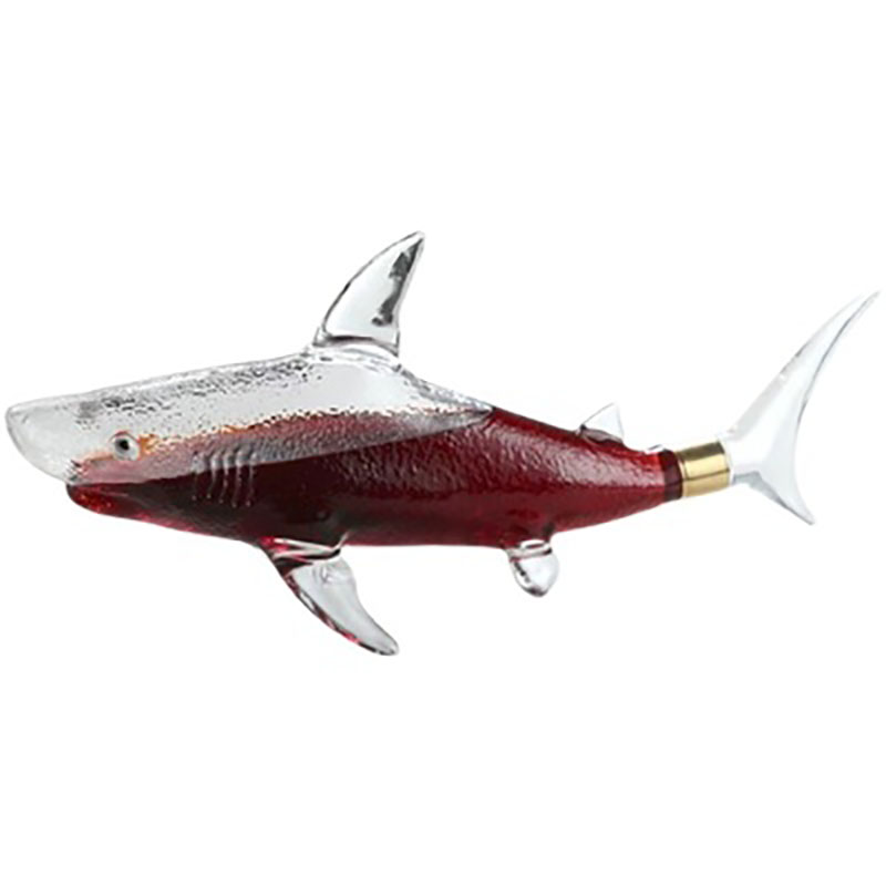 Shark Shaped Glass Decanter Set – 1000ml Decanter + 4 Cups & Shelf