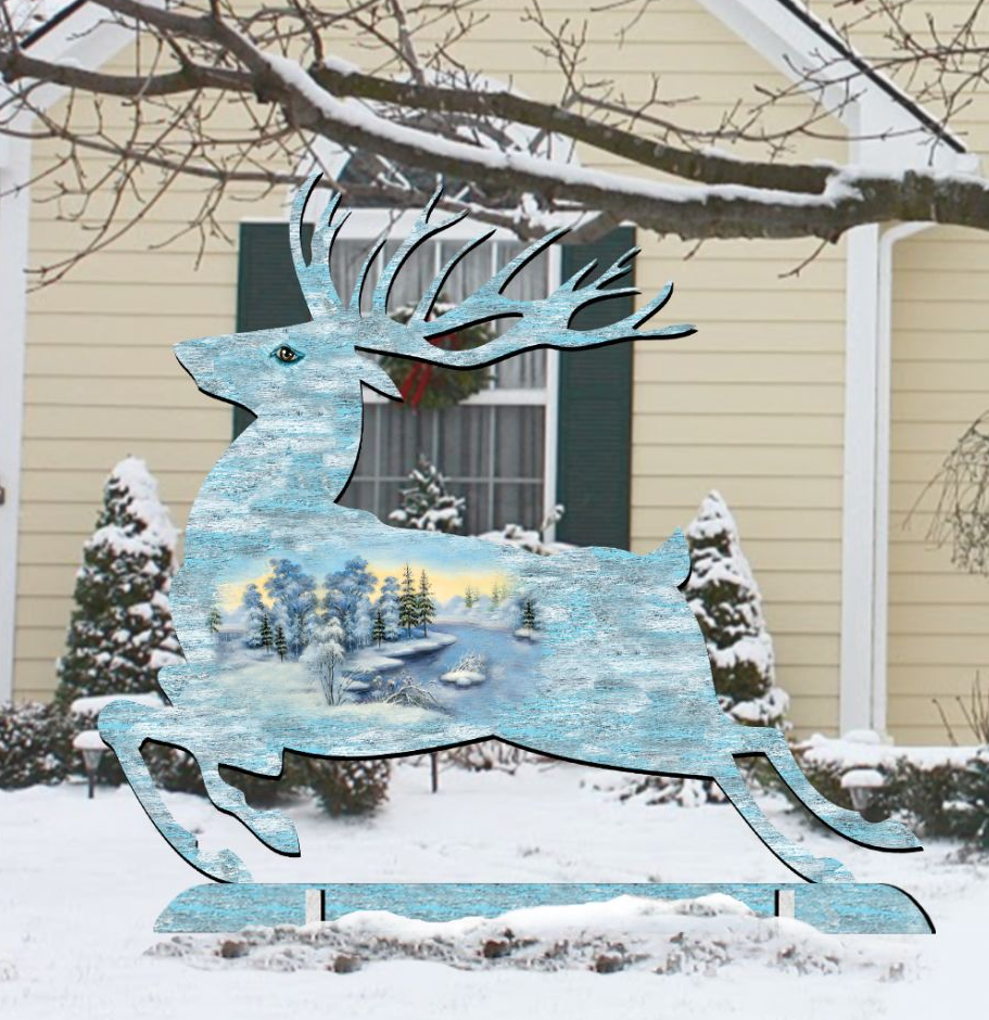 Woodsy Deer Wildlife Outdoor Decor by G. DeBrekht - Wildlife Holiday Decor - 8198211-2F