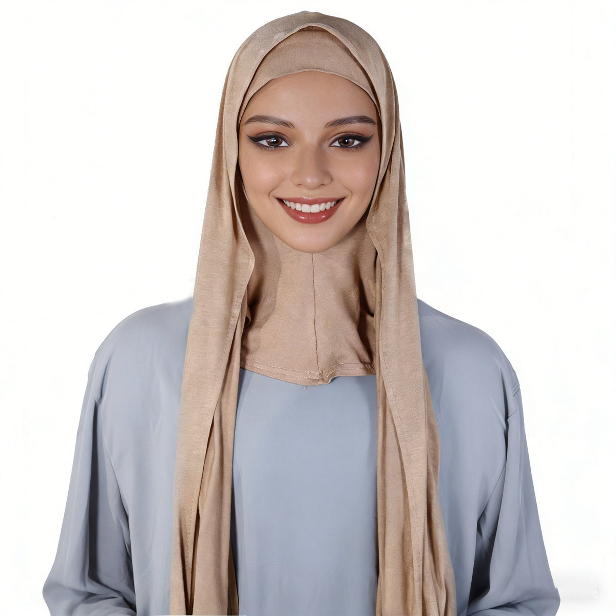 Modal Multi-color Breathable Neck Warmer Highly Elastic Base-layer Hooded Long Scarf Set