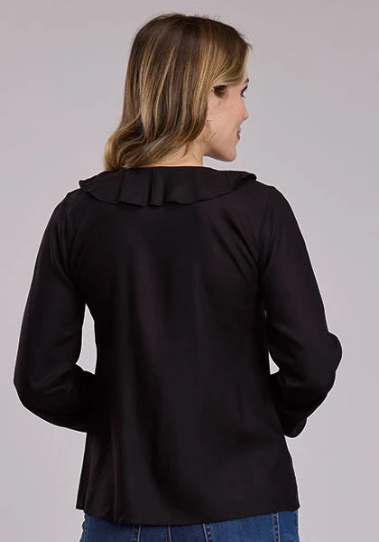 Roper 3106 Long Sleeve (Black) - Women's Blouse