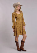Roper 3189 Horses and Arrows (Honey) - Women's V-Neck Dress