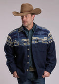 Roper 3304 Provence Weave (Blue) - Men's Shirt Jacket