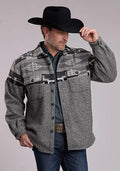 Roper 3304 Provence Weave (Grey) - Men's Shirt Jacket