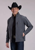 Roper 3418 Textured Fleece (Grey) - Men's Softshell Jacket