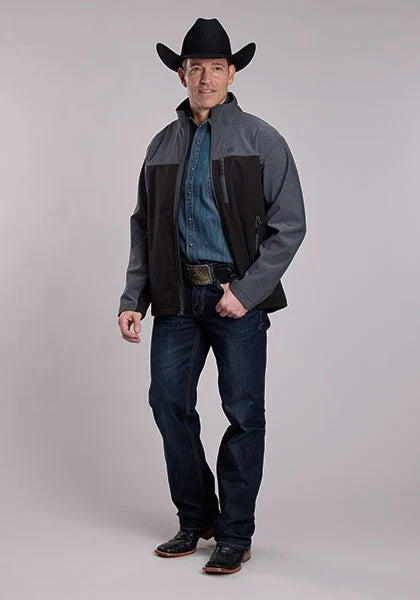 Roper 3418 Tech Fleece (Black) - Men's Softshell Jacket