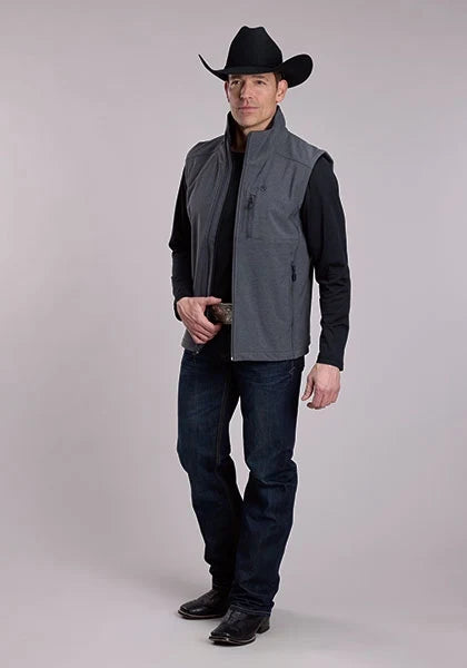 Roper 3148 Technical Outerwear (Charcoal) - Men's Softshell Vest