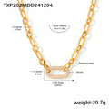Titanium Steel Jewelry Stainless Steel Micro-pave Zircon Clavicle Necklace And Bracelet
