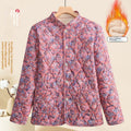 Moms Fashionable Floral Warm Padded Cotton Jacket