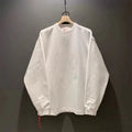 Japanese Red Rope Solid Color Long Sleeve T-shirt Men
