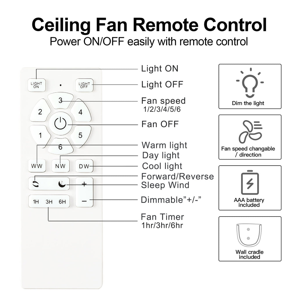 52" Low Profile Ceiling Fan with Lights