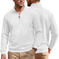 American-style Textured Diamond Jacquard Half-zip Lapel Long Sleeves