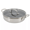 Better Chef 10-Inch 3-Ply Stainless Steel Nonstick Deep Fry Pan with Lid