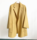 Mid-length Double-faced Wool Belted Coat