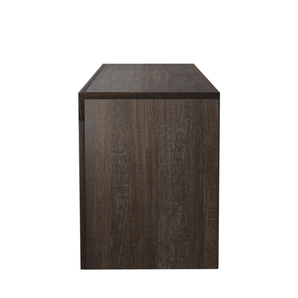 20 minutes quick assembly brown simple modern TV stand cabinet Brown + whiteTV bracket
