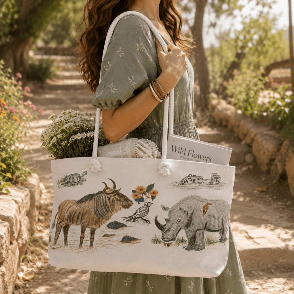 PimsArt African Safari Wildlife Weekender Bag From Original Drawing