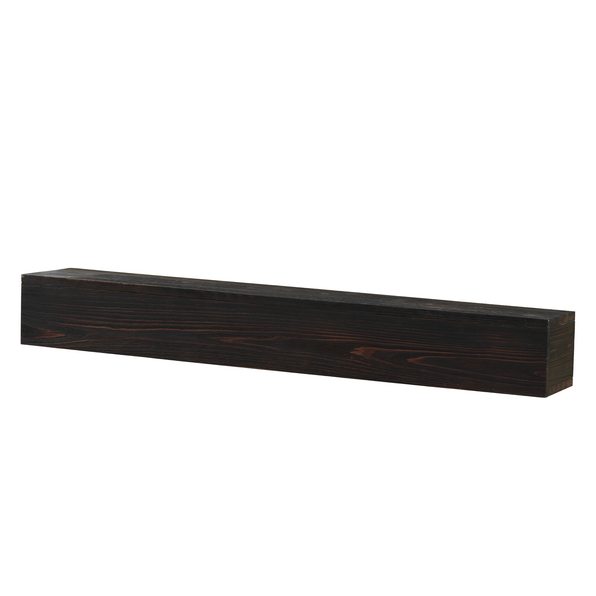 72" Rustic Wood Fireplace Mantel,Wall-Mounted & Floating Shelf for Home Decor Espresso