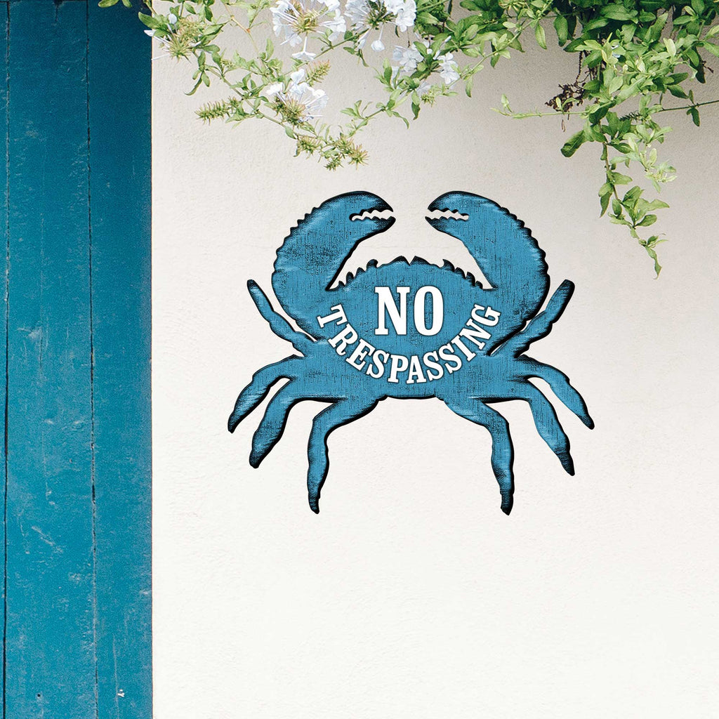 Crab Sign - No Trespassing Sign - Warning sign - Beach sign - Ready to hang - 320343