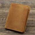Men's Genuine Leather Retro Vertical Wallet