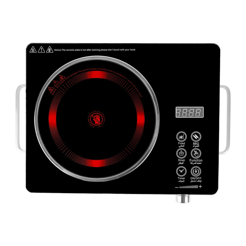 3500W Single Ceramic Electric Cooktop with 12 Power Levels & Timer