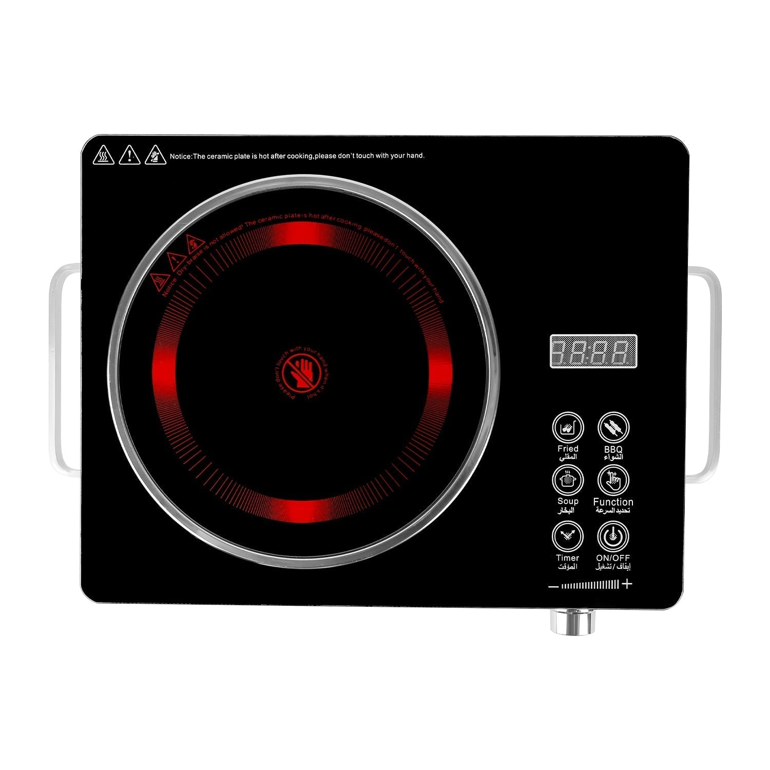 3500W Single Ceramic Electric Cooktop with 12 Power Levels & Timer