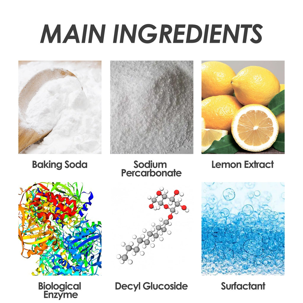 Bioenzyme Explosion Salt Effervescent Tablets, Cleaning Clothing Yellow Stubborn Stains Coffee Stains Cleaning Tablets
