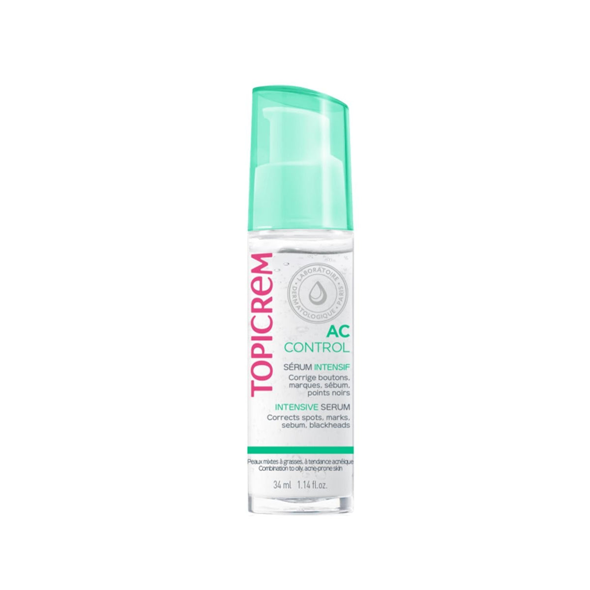 Topicrem AC Control Serum: Intensive Acne & Blemish Treatment | Facial Serum for Acne-Prone Skin, 34ml