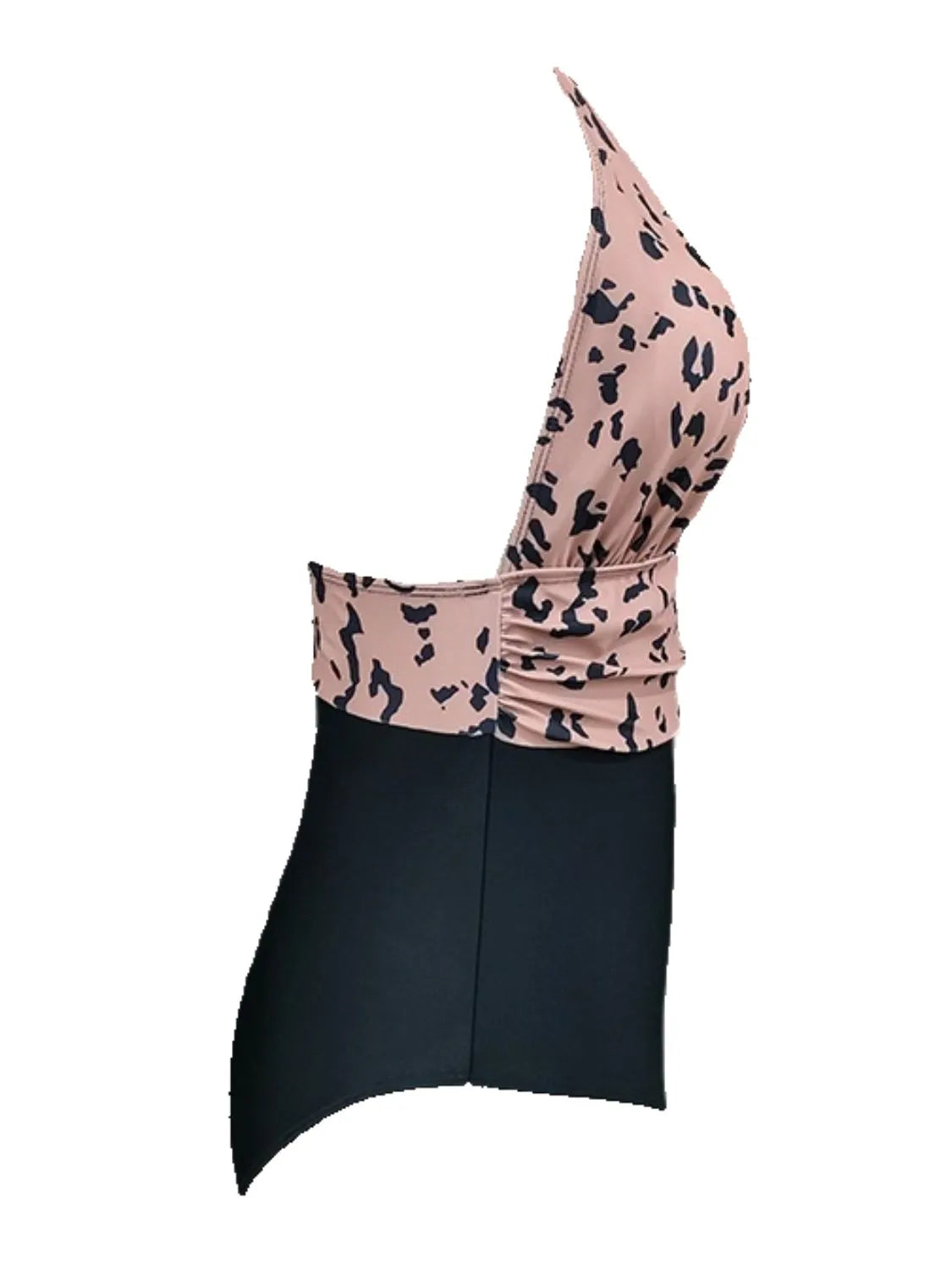 Leopard Halter Neck One-Piece Swimwear