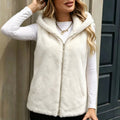 Womens Warm Hooded Vest Coat For Autumn And Winter