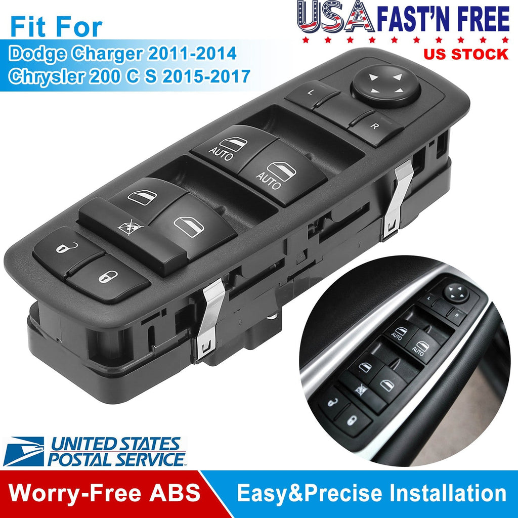 Electric Master Power Window Switch Fit for 2011-2017 Dodge Charger Chrysler Front Left Driver Side 68231805AA
