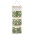 Wall Mounted Storage Bag Door Closet Hanging Storage Bag Organizer Waterproof 3 Pockets Pouch