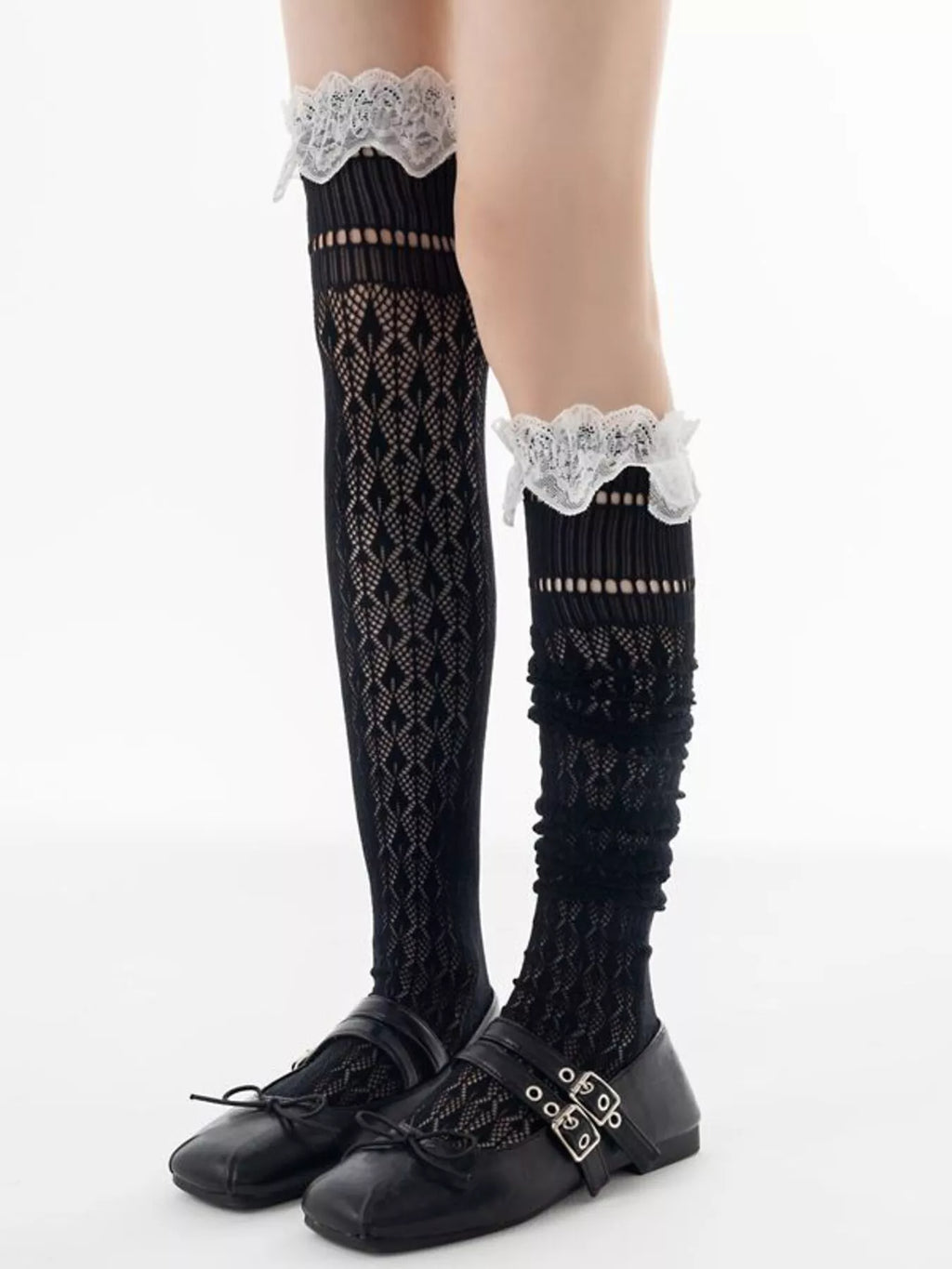 Lace Over-the-Knee Hollow-Out Stockings
