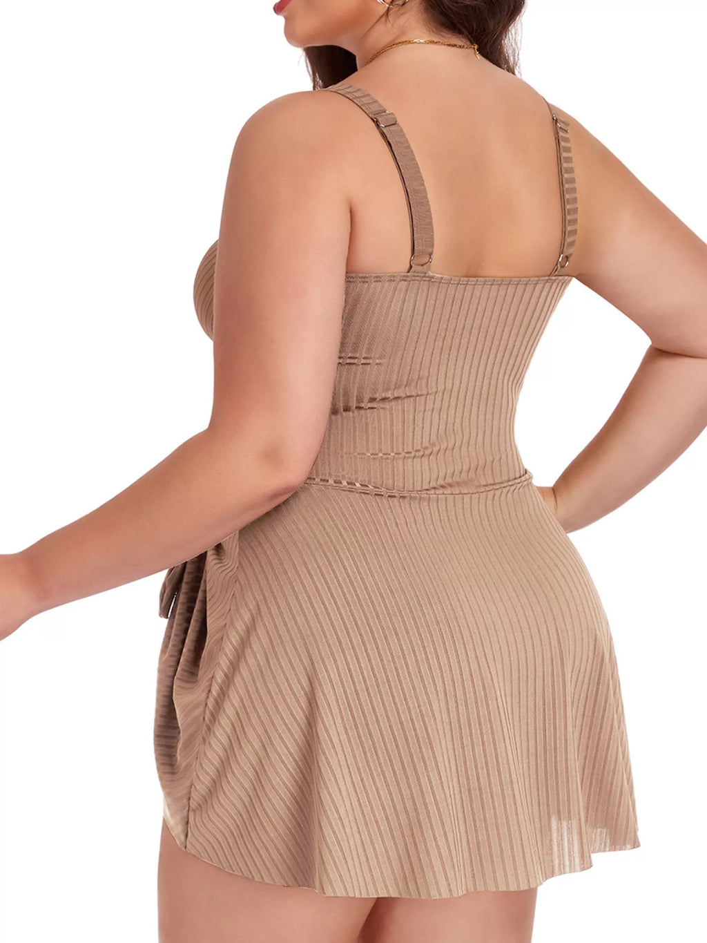 Ruched One-Piece Swim Dress