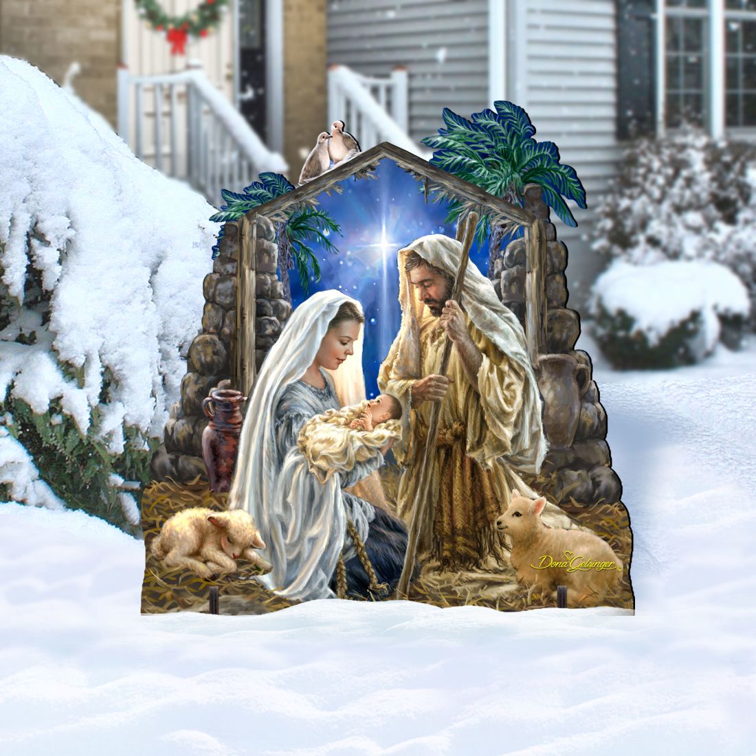 Glory to God Nativity Outdoor Decor by D. Gelsinger - Nativity Holiday Decor - 8461010F-1722 Outdoor Decor 32" Tall