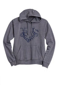 Tin Haul Snake and Horseshoe (Grey) - Men's Hoodie Sweatshirt