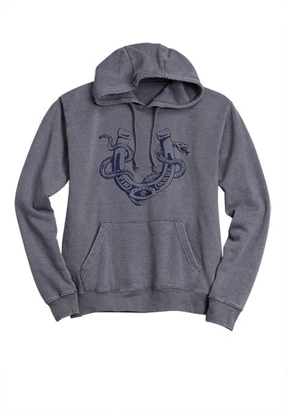 Tin Haul Snake and Horseshoe (Grey) - Men's Hoodie Sweatshirt
