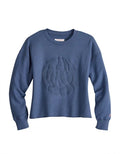 Tin Haul Groovy Embossed Logo (Blue) - Women's Sweatshirt