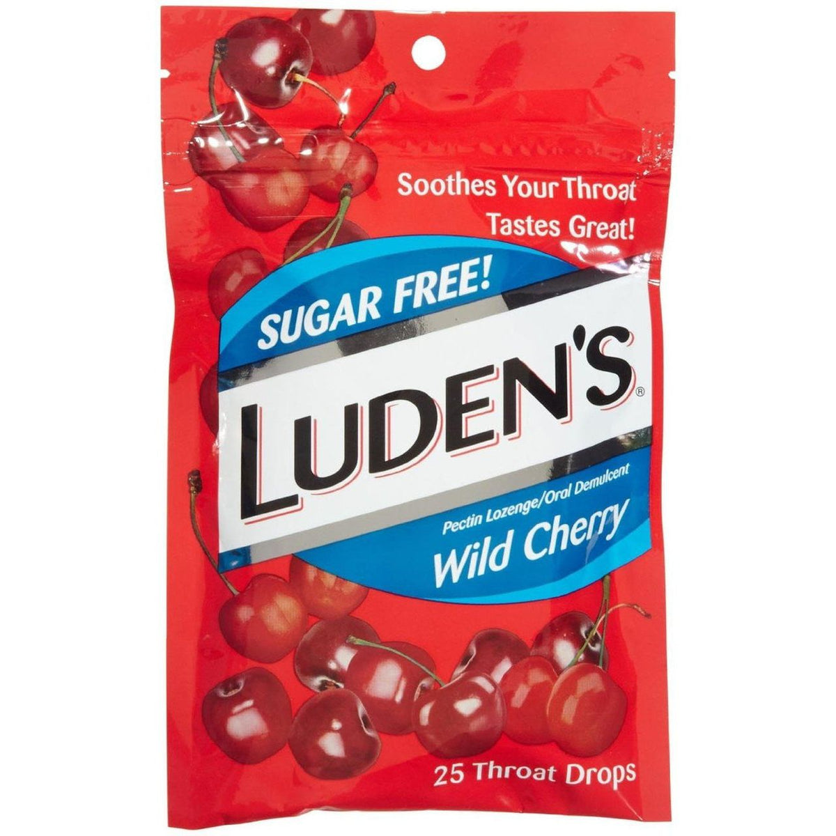 Luden's® 2.8 mg Sugar-Free Wild Cherry Lozenge, 25-Pack