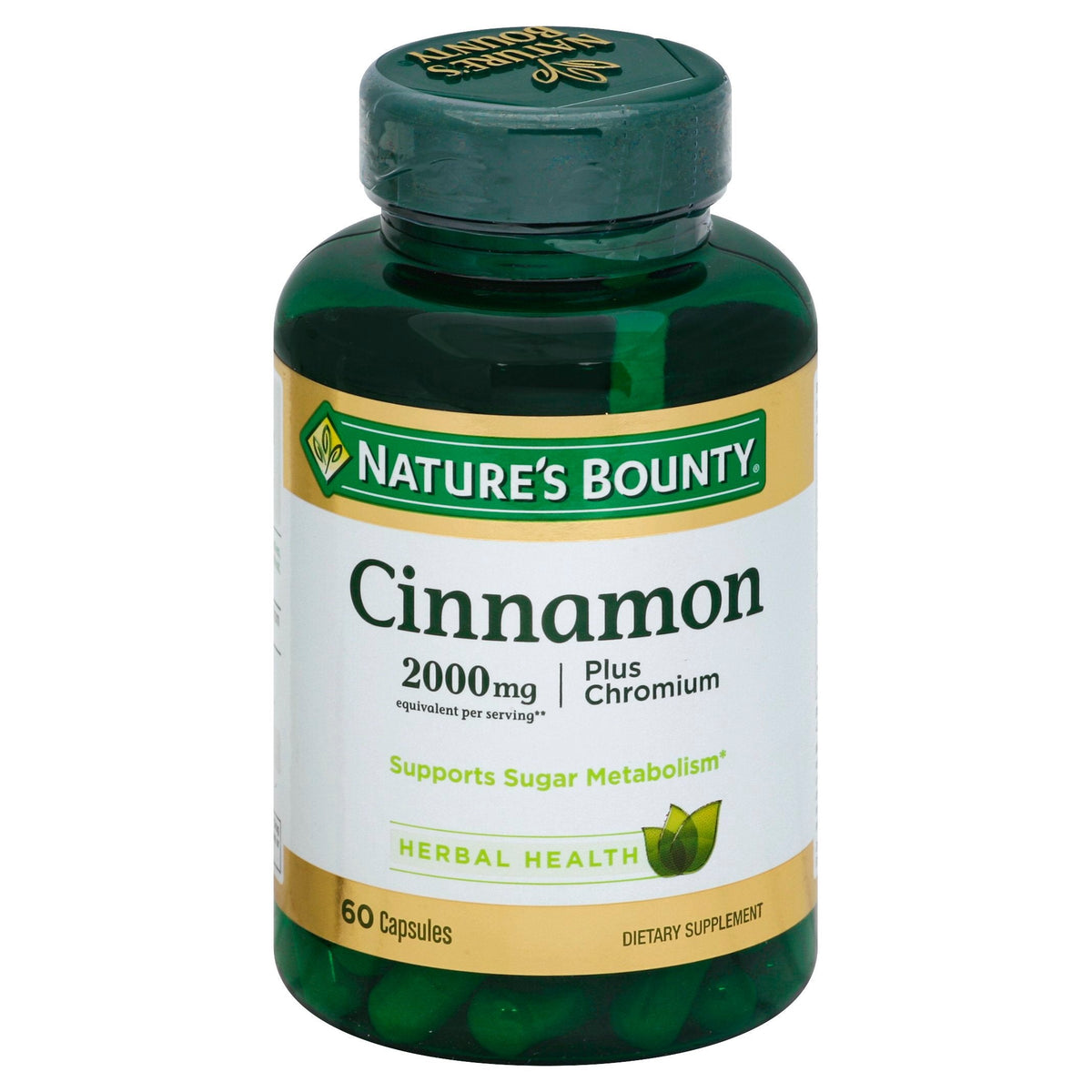 Nature's Bounty® Cinnamon 1000 mg Capsule, 60 EA (2000 mg per serving)
