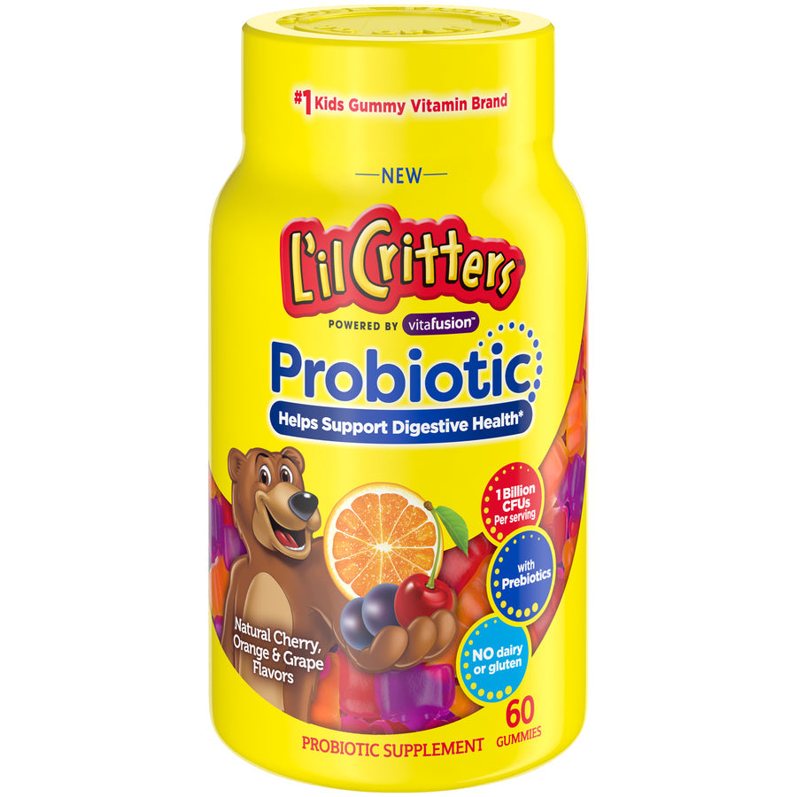 L'il Critters Kids Gummy Probiotic, Digestive Support, 60 Count