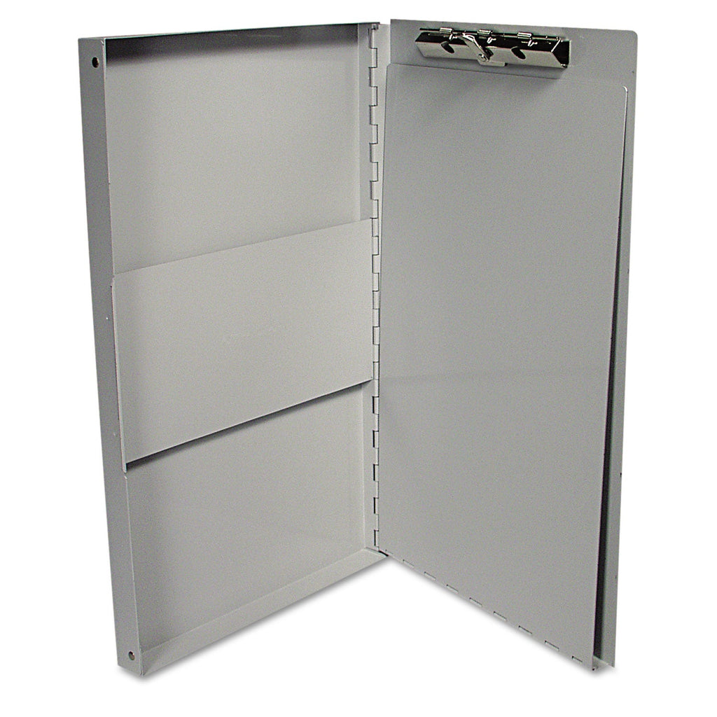 Universal Deluxe Aluminum Document Box, 0.4" Clip Capacity, Holds 8.5 x 11 Sheets, Aluminum