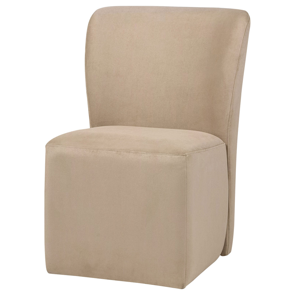 Jaelynn Upholstered Parsons Dining Side Chair Tan (Set of 2)