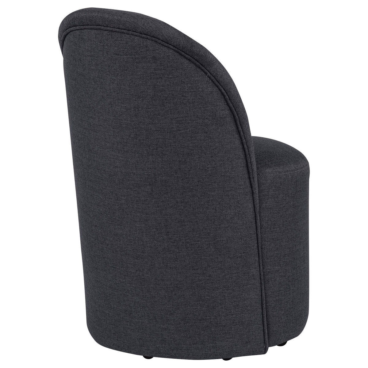 Aubrey Upholstered Barrel Dining Side Chair Charcoal (Set of 2)
