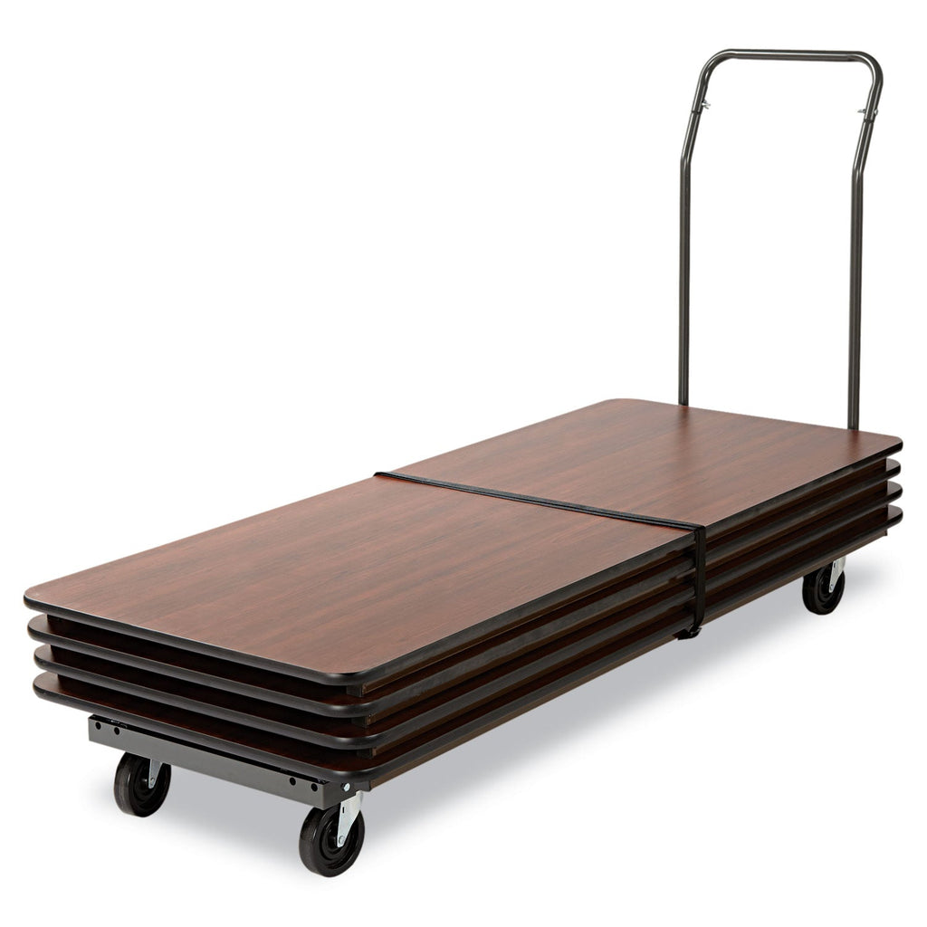 Alera Chair/Table Cart, Metal, 600 lb Capacity, 20.86" x 50.78" to 72.04" x 43.3", Black