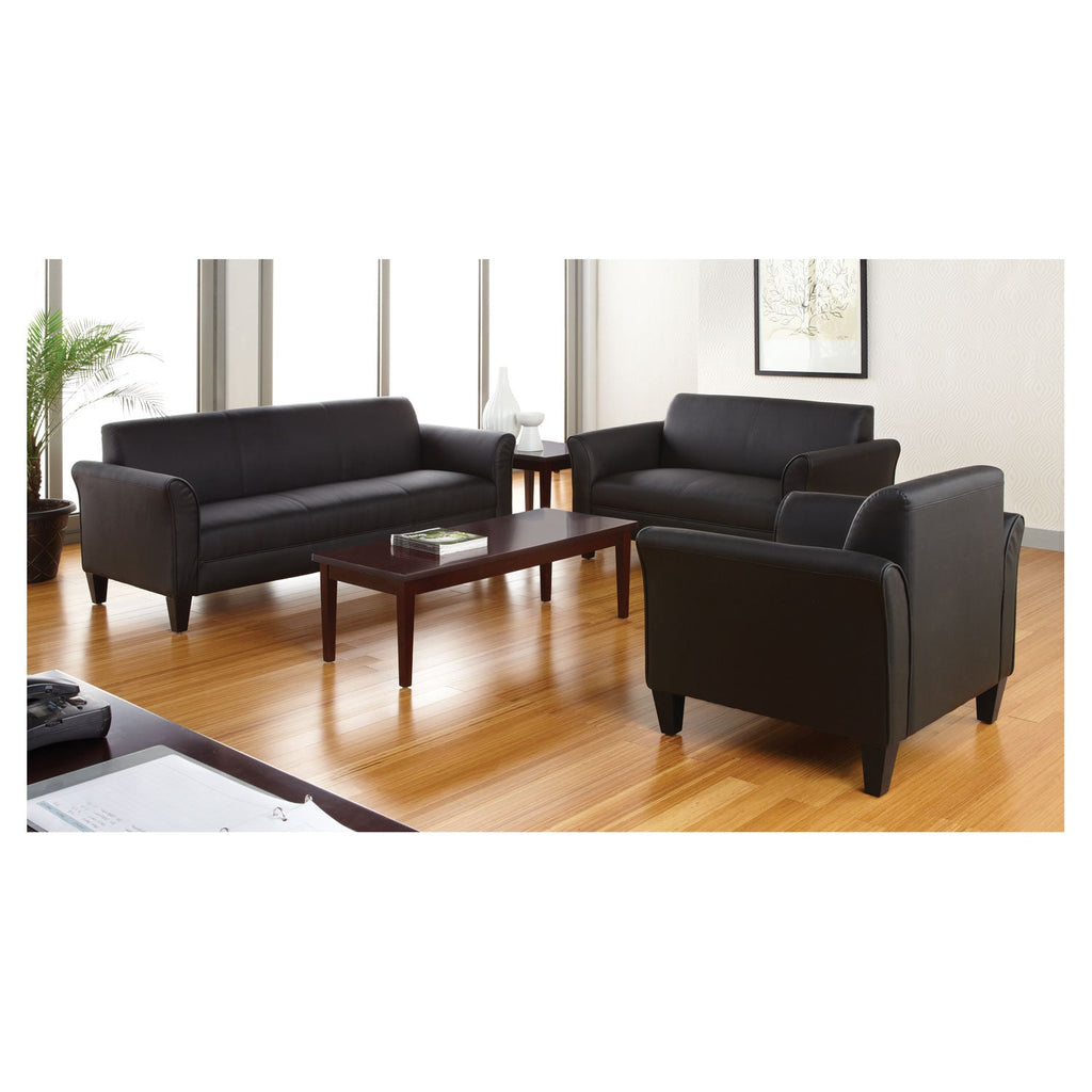 Alera Reception Lounge Sofa Series Club Chair, 35.43" x 30.7" x 32.28", Black