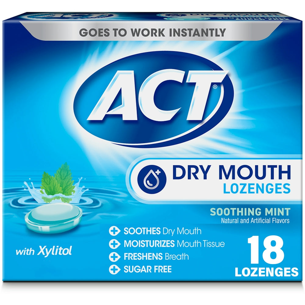 ACT® Sugar-Free Soothing Mint Dry Mouth Lozenge, 18-Pack