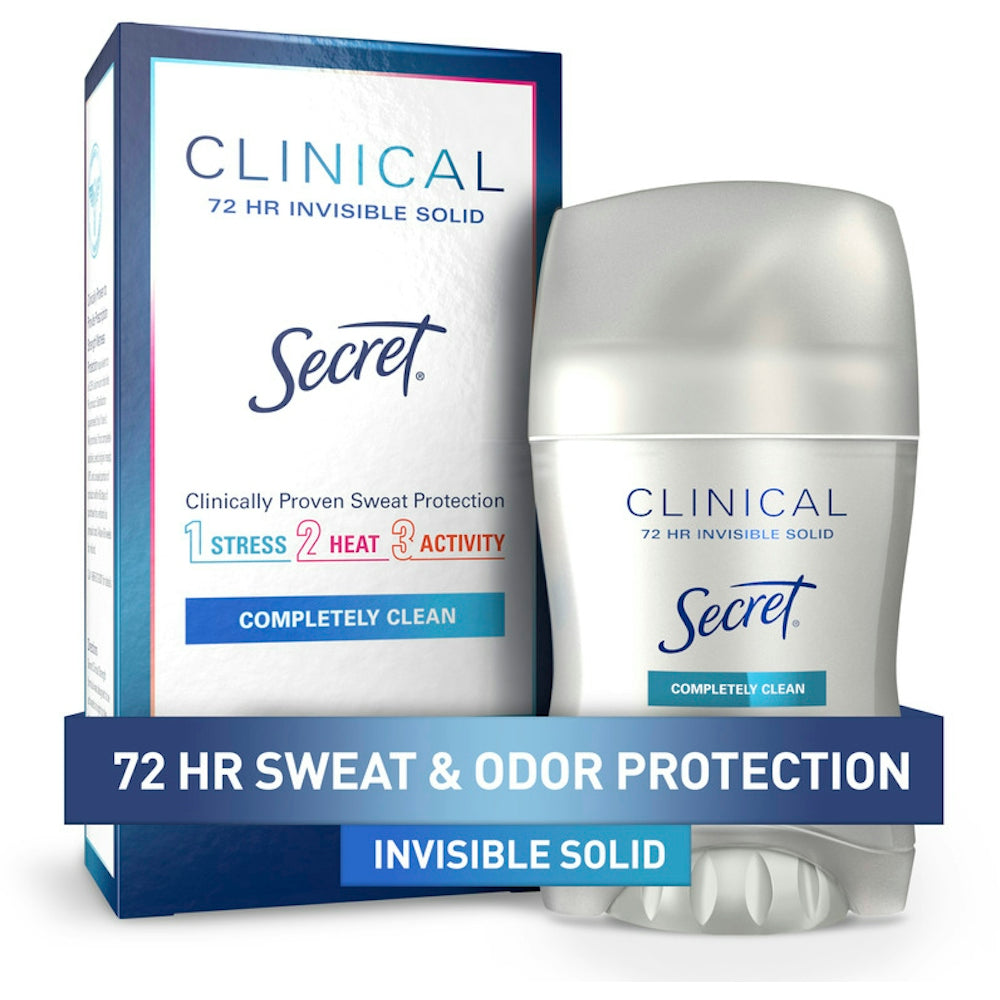 Secret Clinical Strength Completely Clean Invisible Solid Antiperspirant & Deodorant